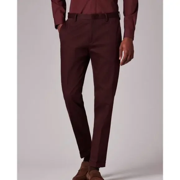 Paul Smith Mens Chinos Heavy Burgundy Cotton Pants Size 32